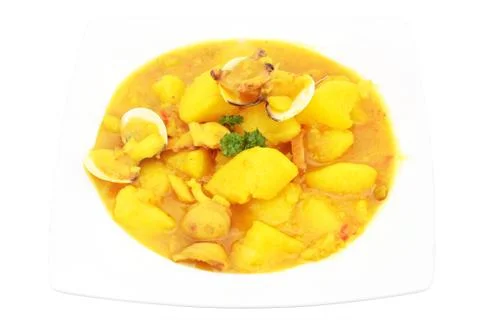 Potatoes with squid 写真素材