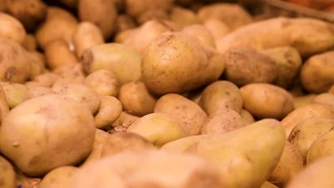 Potatoes stored in boxes Stock Footage 197570119