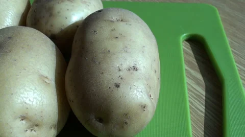 Potatoes on the table 2 Stock Footage 36095262