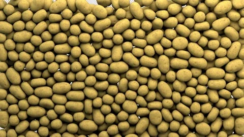 Potatoes transition – 3d render with alpha channel. Stock Footage 269501325