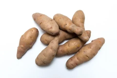 Potatoes on white background concept 스톡 사진