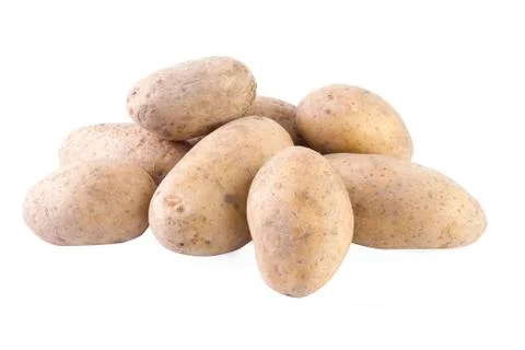 Potatoes on a white background. Foto stock