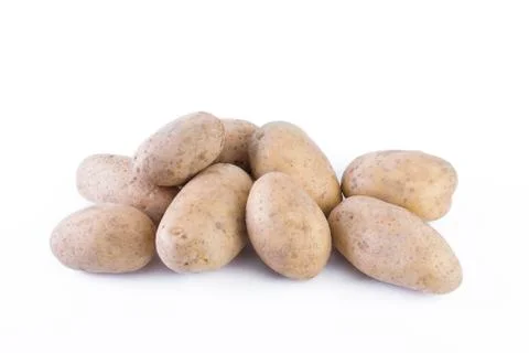 Potatoes on a white background. Stock-Fotos