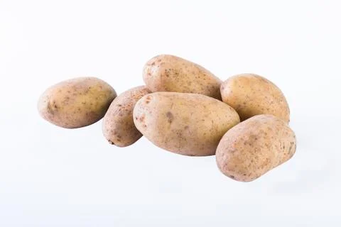 Potatoes on a white background. Stock-Fotos