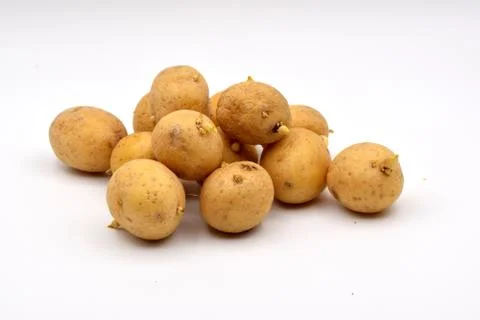 Potatoes on a White Background Stock Photos
