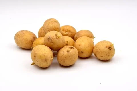Potatoes on a White Background Stock Photos