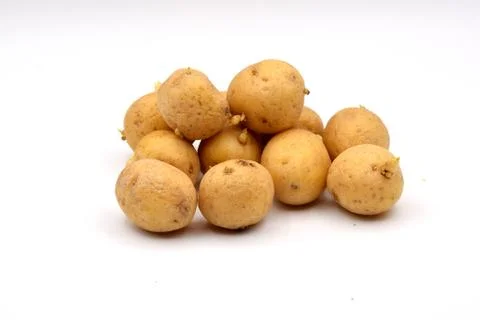 Potatoes on a White Background Stock Photos