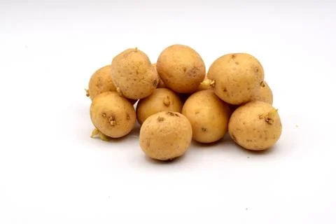 Potatoes on a White Background Foto stock