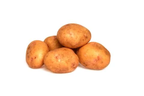 Potatoes on a white background Foto stock