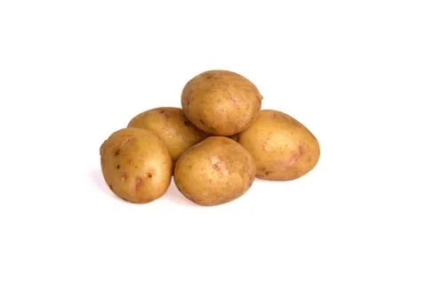 Potatoes on a white background Stock Photos