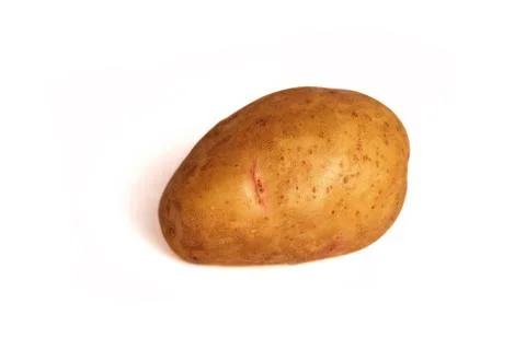Potatoes on a white background Stock Photos