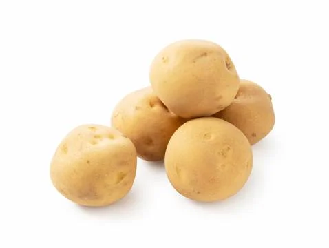 Potatoes on a white background Stock Photos