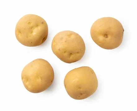 Potatoes on a white background Stock Photos