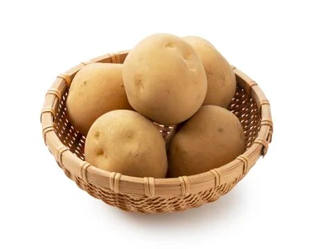 Potatoes on a white background Stock Photos