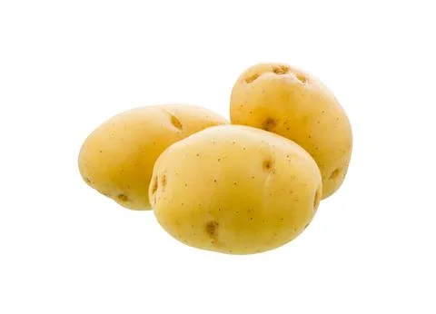 Potatoes on white background Stock Photos