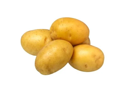 Potatoes on white background Stock Photos