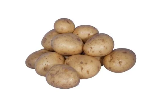 Potatoes on white background Stock Photos