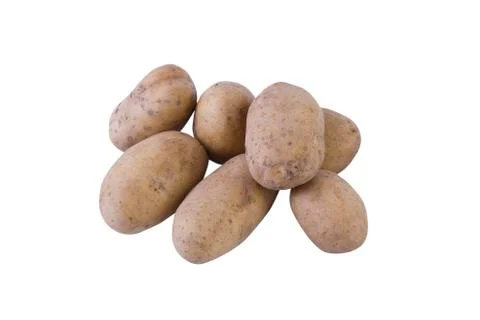 Potatoes on a white background. The vegetable on a white background. Stock-Fotos