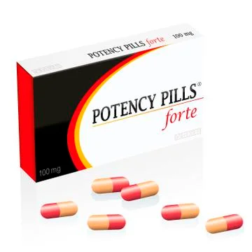 Potency Pills Tablets Box Illustrazione stock
