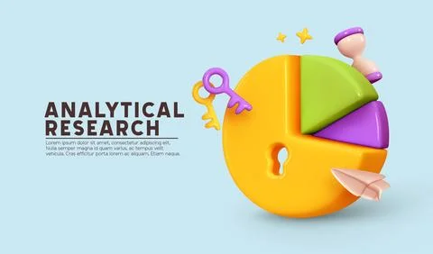 Potential business concept share pie chart infographic. Analytics research .. Stock Illustration