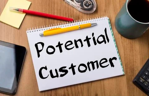 Potential Customer - Note Pad With Text Stock Photos