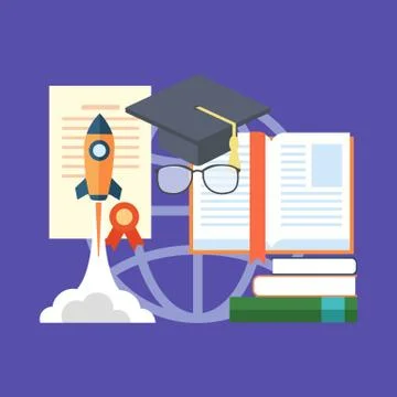 Potential of education concept. Flat design stylish. Stock Illustration