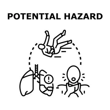 Potential hazard risk factors concept vector illustration Stockillustratie