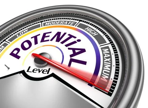 Potential level conceptual meter Stock Illustration