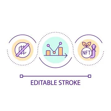 Potential money loss loop concept icon Stock Illustration