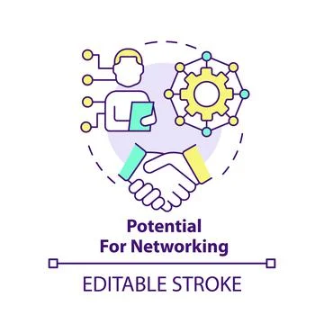 Potential for networking concept icon 스톡 일러스트