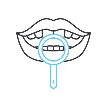 Potential sampling line icon, outline symbol, vector illustration, concept sign Stock Illustration