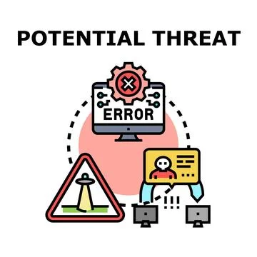 Potential threat concept with cybersecurity and data protection イラスト素材