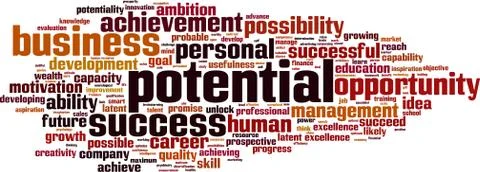 Potential word cloud Stock Illustration