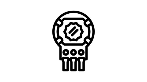Potentiometer electronic component line icon animation Stock Footage 326764052
