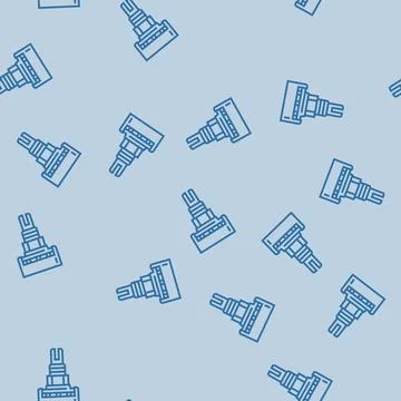 Potentiometer electronic component line seamless pattern Illustrazione stock