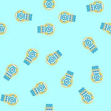 Potentiometer electronic component vector seamless pattern Stock Illustration