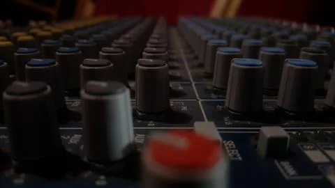 Potentiometer of a mixer Stock Photos