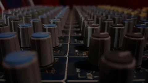 Potentiometer of a mixer Stock Photos