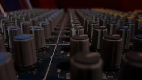 Potentiometer of a mixer Stock Photos