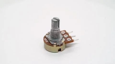 Potentiometer variable switch control rheostat electronic engineering arduino. 스톡 사진