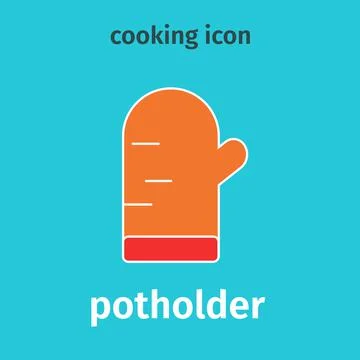 Potholder colored icon. Cooking gloves. Vector.Single flat illustration. Ilustración de archivo