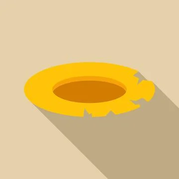 Pothole or hole in yellow ground with danger concept Stock Illustration