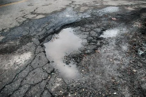 Pothole Foto stock