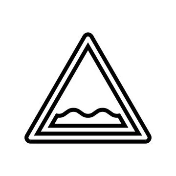 Potholes car driving obstacles line icon vector illustration Stock Illustration