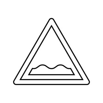 Potholes car driving obstacles line icon vector illustration Stock Illustration