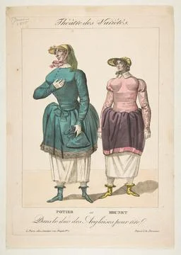Potier et Brunet, Dans le duo des Anglaises pour Rire, from Thtre des Varit.. Stock Photos