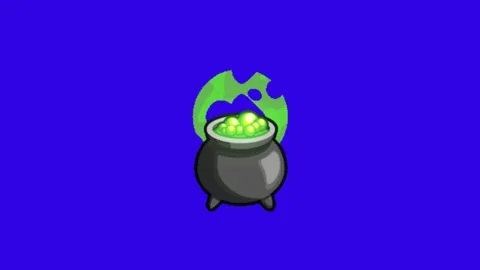 Potion animation on blue background Vidéo 329398755