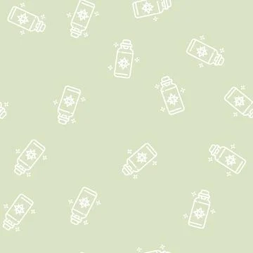 Potion boho line seamless pattern Illustrazione stock