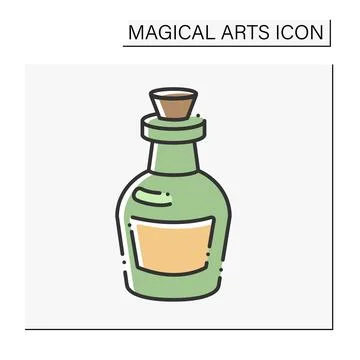 Potion bottle color icon Stock Illustration