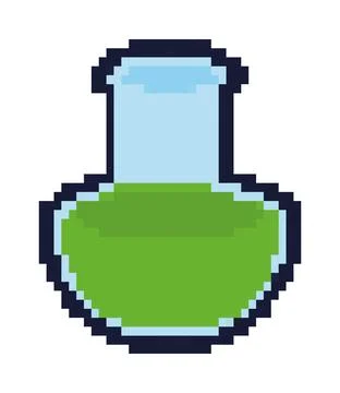 Potion bottle pixel art Stock Illustration